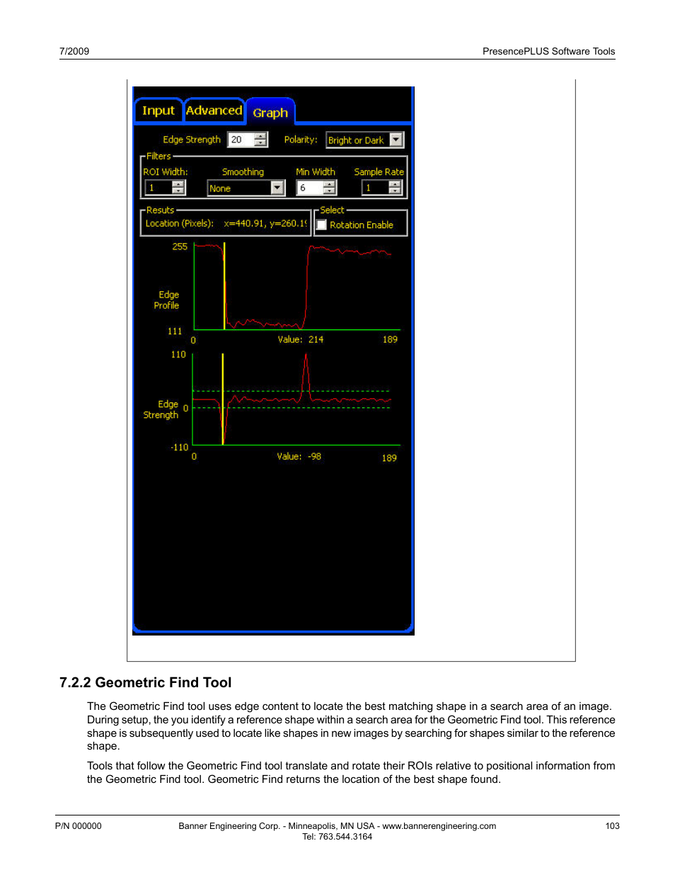 2 geometric find tool | Banner PresencePLUS P4 GEO 1.3 Series User Manual | Page 103 / 256