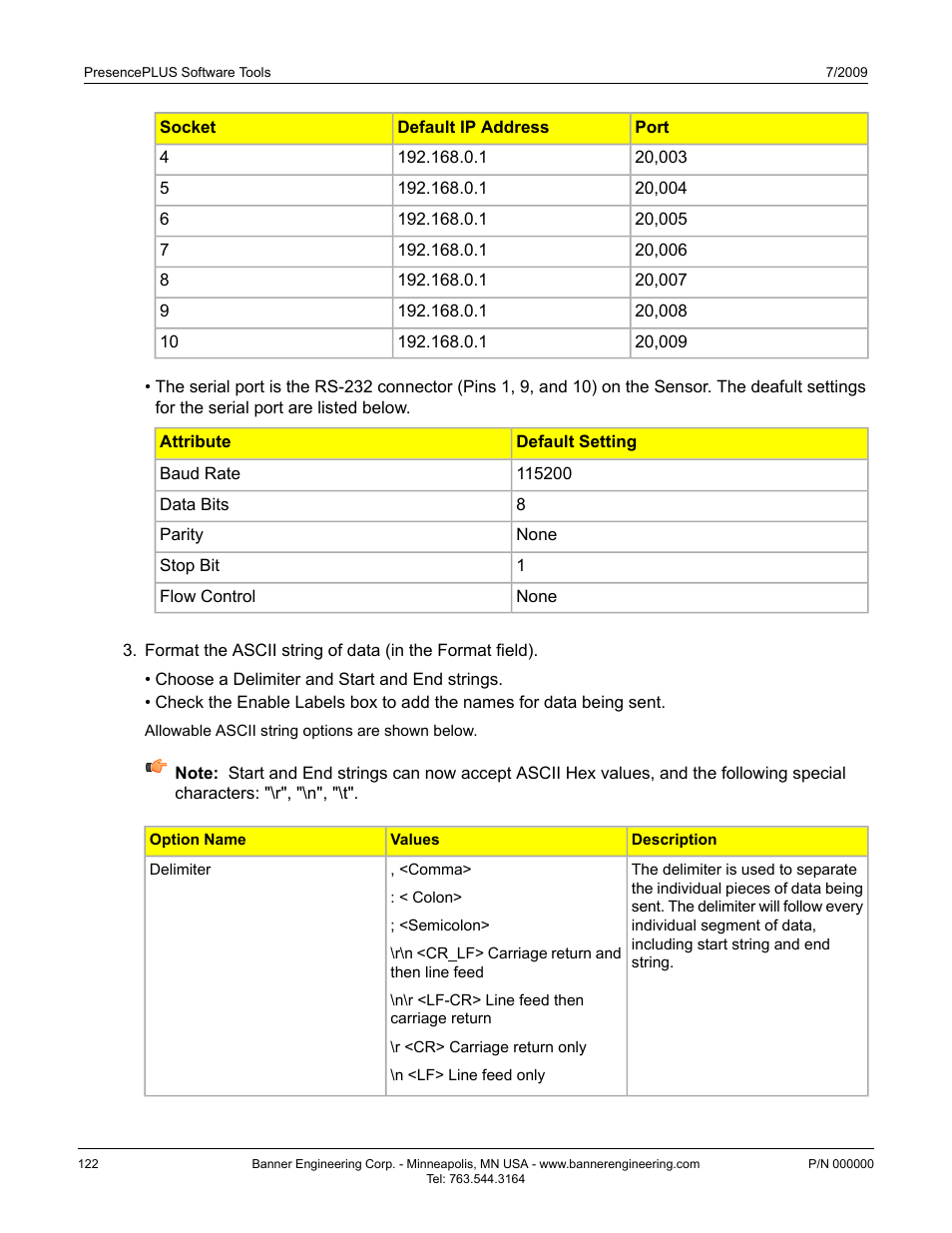 Banner PresencePLUS P4 GEO 1.3 Series User Manual | Page 122 / 256
