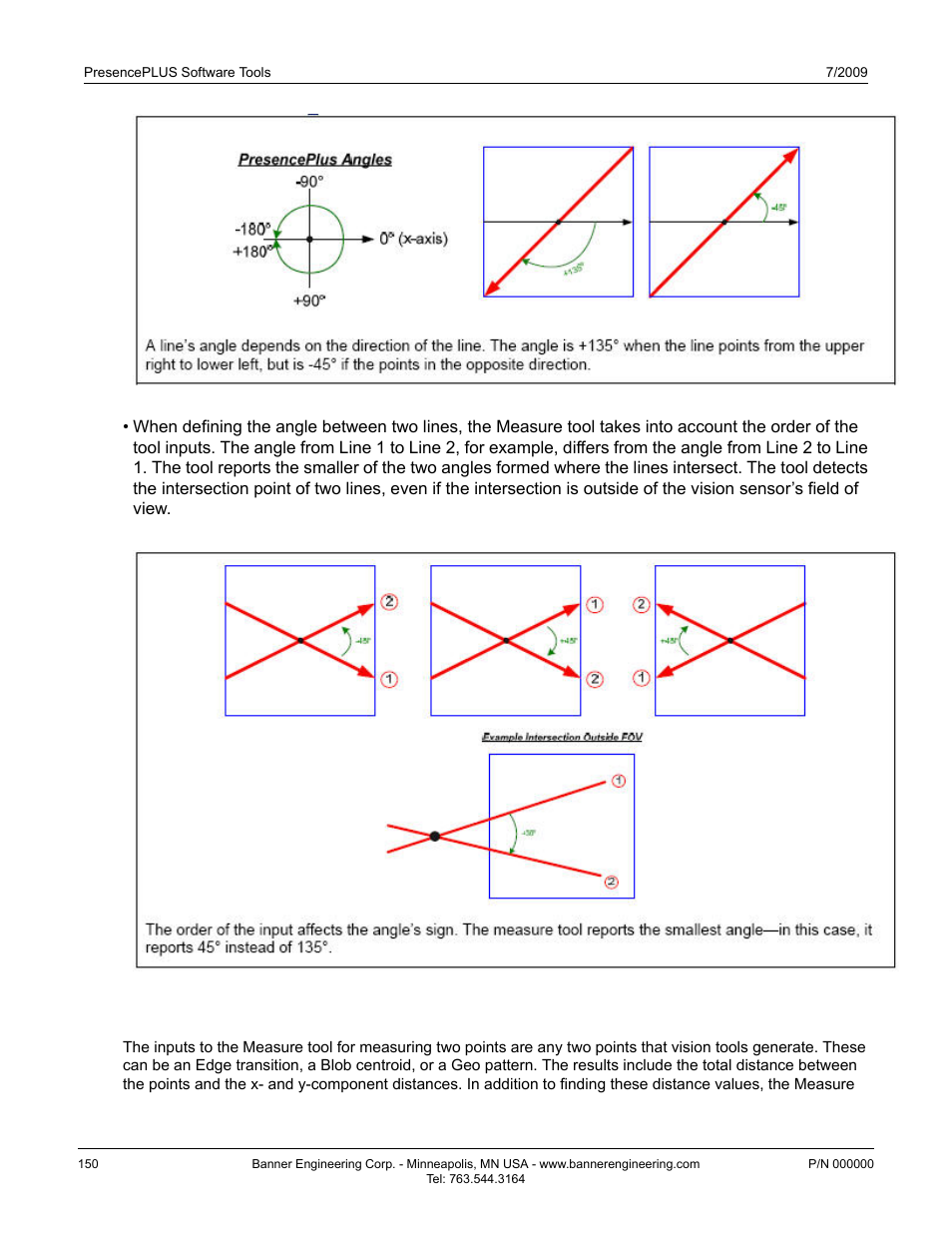 How the tool measures two points | Banner PresencePLUS P4 GEO 1.3 Series User Manual | Page 150 / 256
