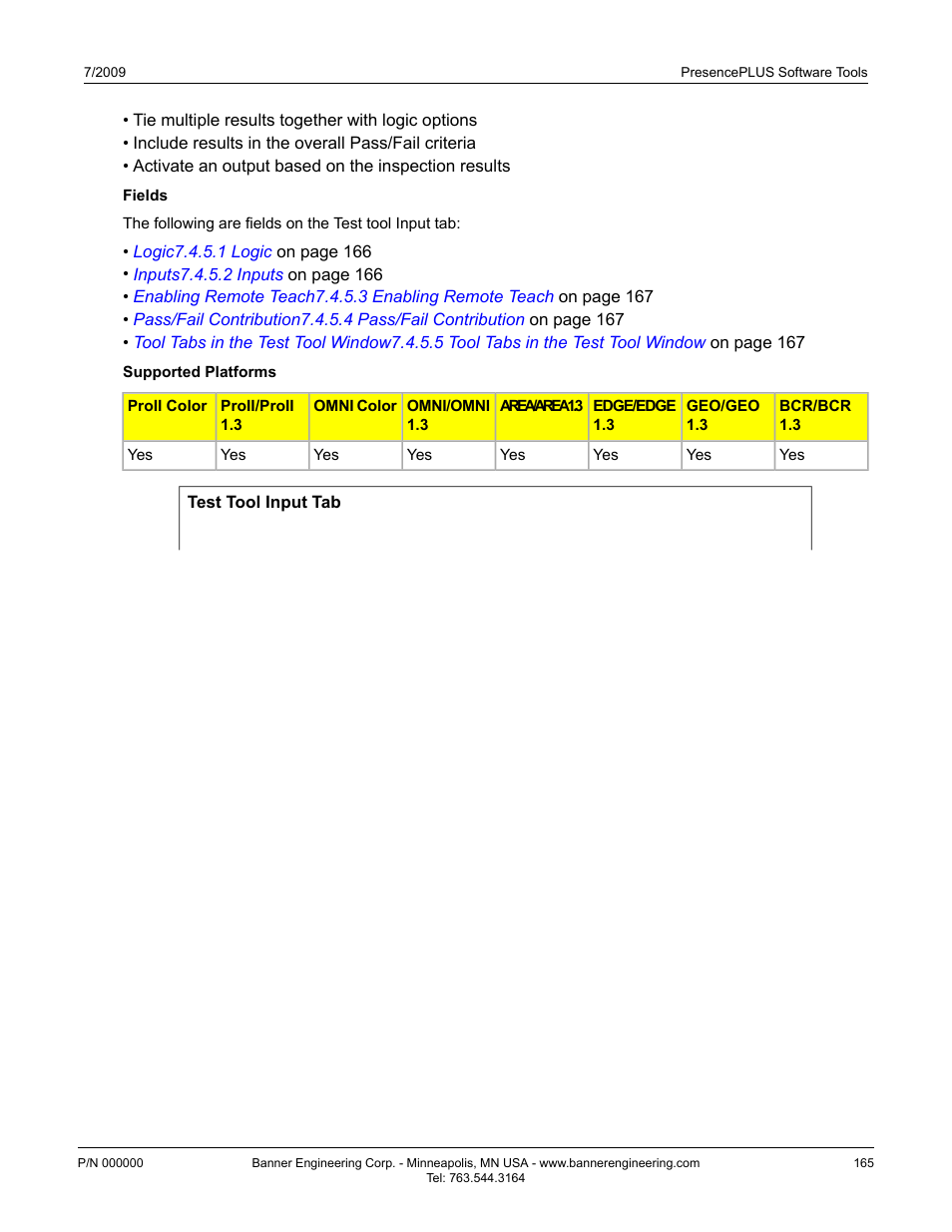 Banner PresencePLUS P4 GEO 1.3 Series User Manual | Page 165 / 256