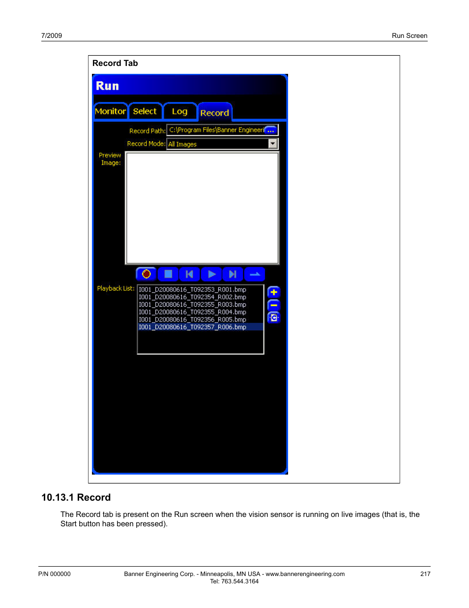 1 record | Banner PresencePLUS P4 GEO 1.3 Series User Manual | Page 217 / 256