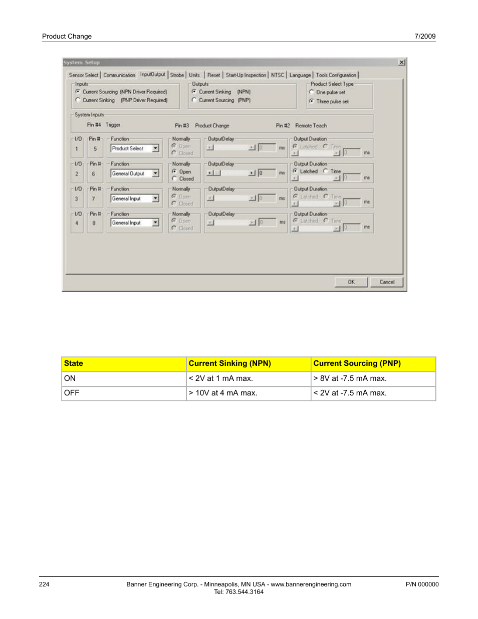 2 product select input specifications | Banner PresencePLUS P4 GEO 1.3 Series User Manual | Page 224 / 256