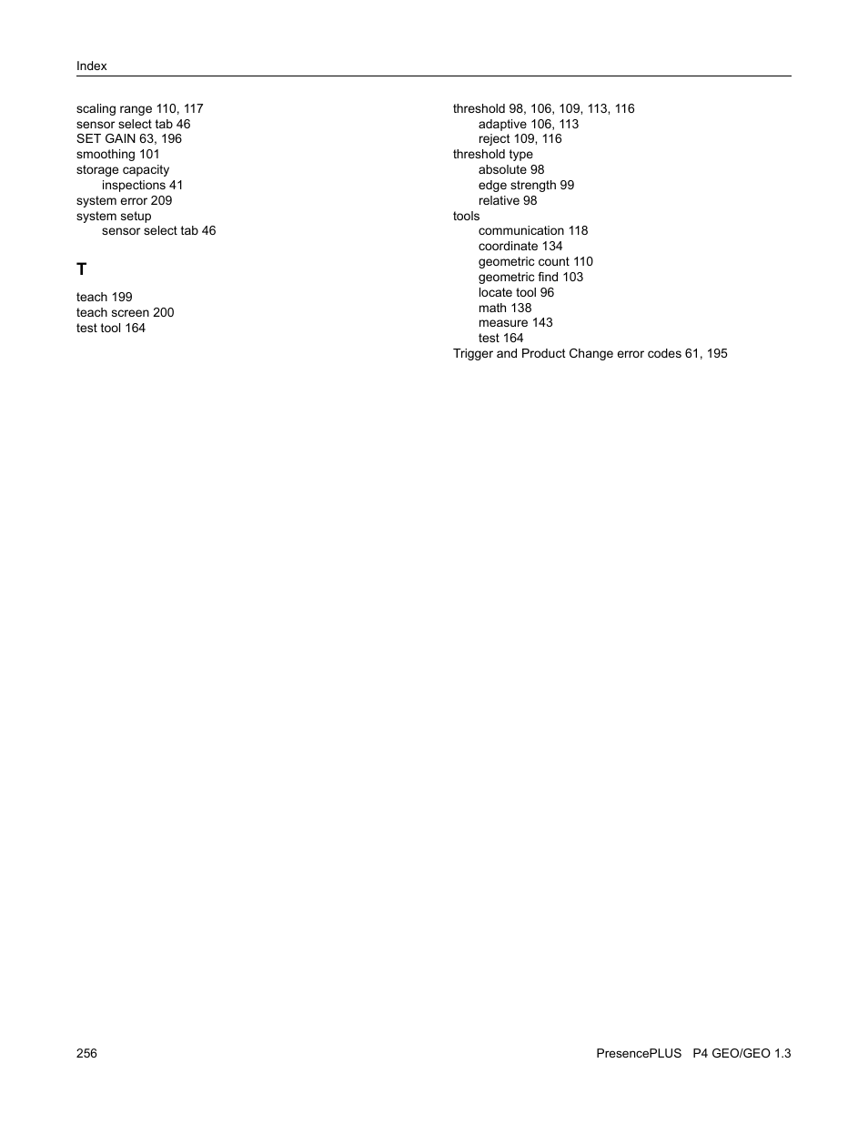 Banner PresencePLUS P4 GEO 1.3 Series User Manual | Page 256 / 256