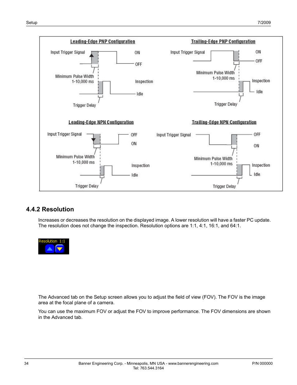 2 resolution, 5 advanced tab | Banner PresencePLUS P4 GEO 1.3 Series User Manual | Page 34 / 256