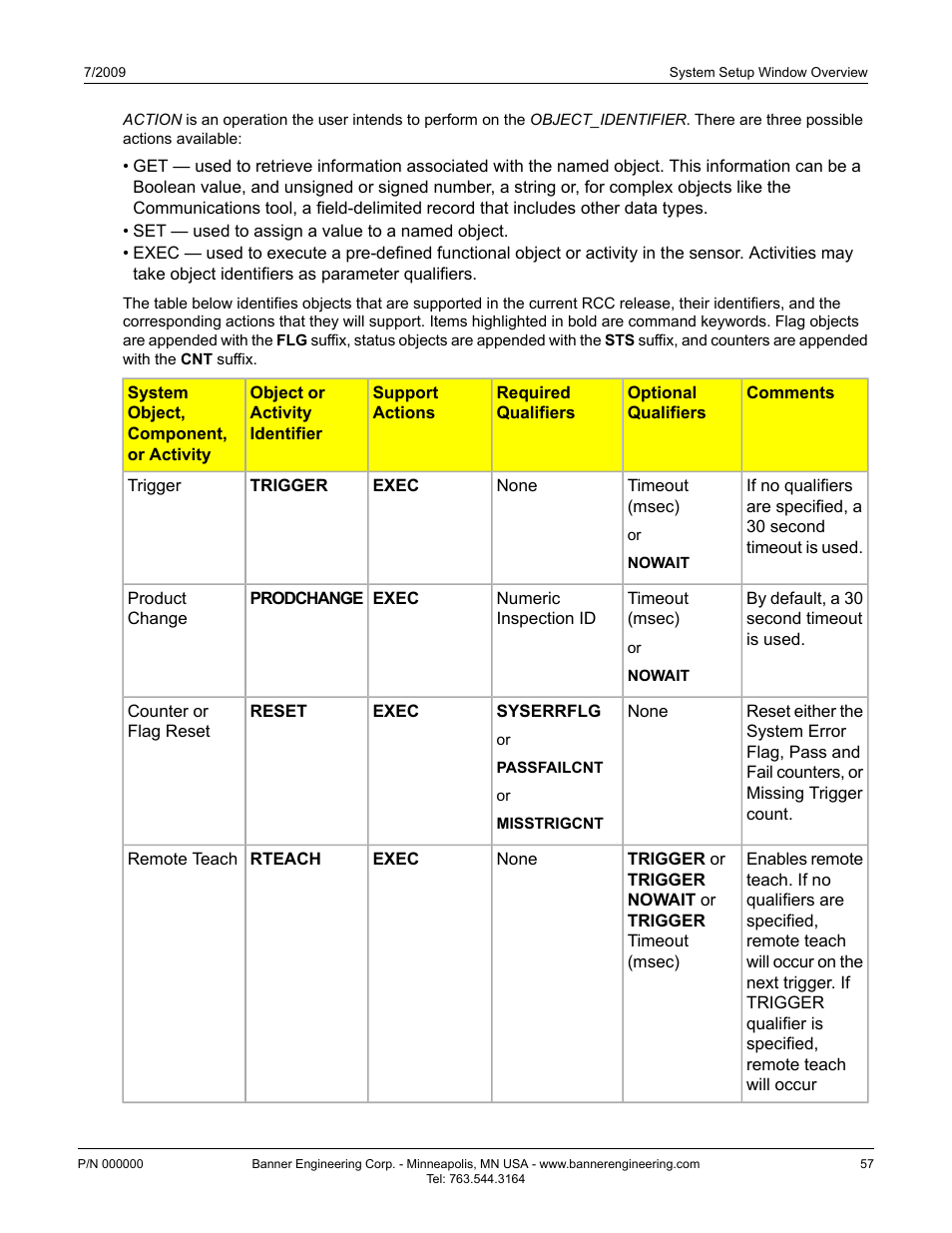 Banner PresencePLUS P4 GEO 1.3 Series User Manual | Page 57 / 256