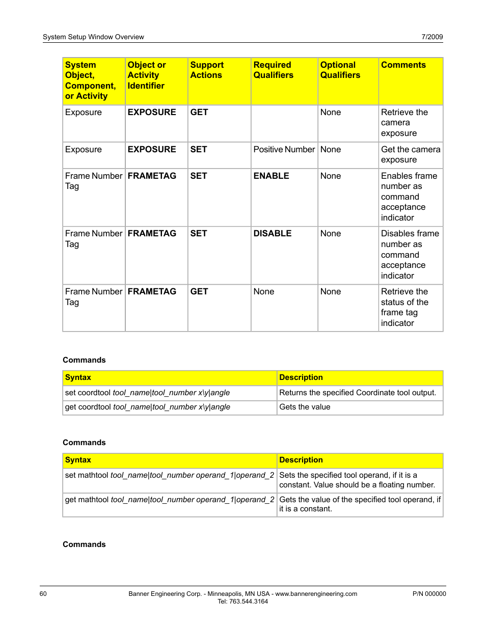 Coordinate tool, Math tool and the remote command channel, String tool | Banner PresencePLUS P4 GEO 1.3 Series User Manual | Page 60 / 256