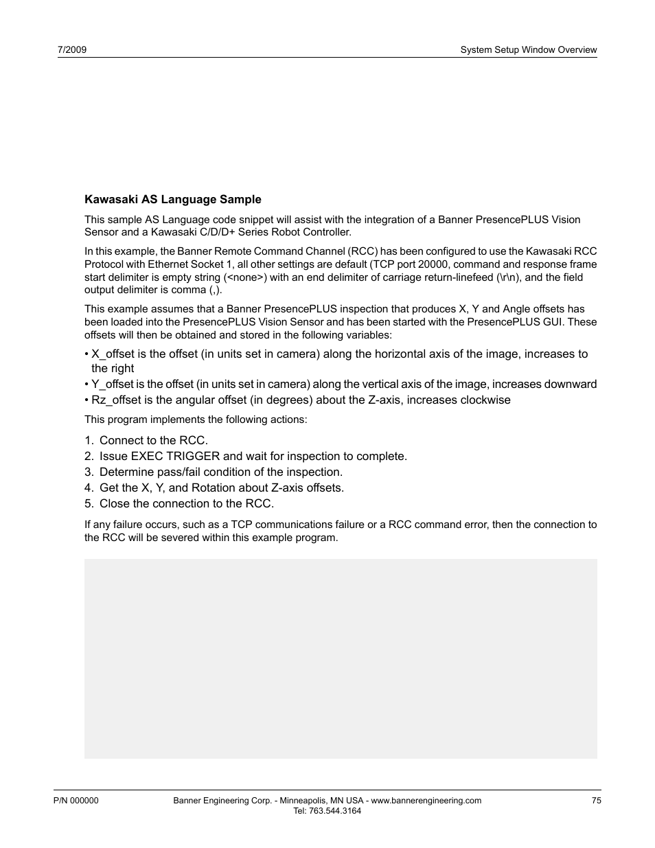 Kawasaki as language sample | Banner PresencePLUS P4 GEO 1.3 Series User Manual | Page 75 / 256