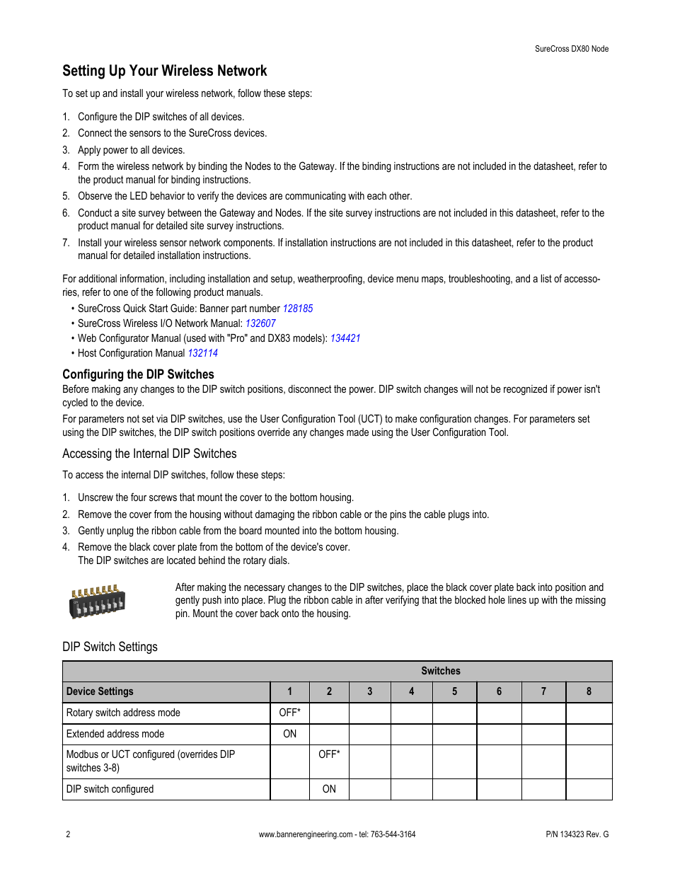 Setting up your wireless network | Banner SureCross DX80 Wireless Networks User Manual | Page 2 / 8