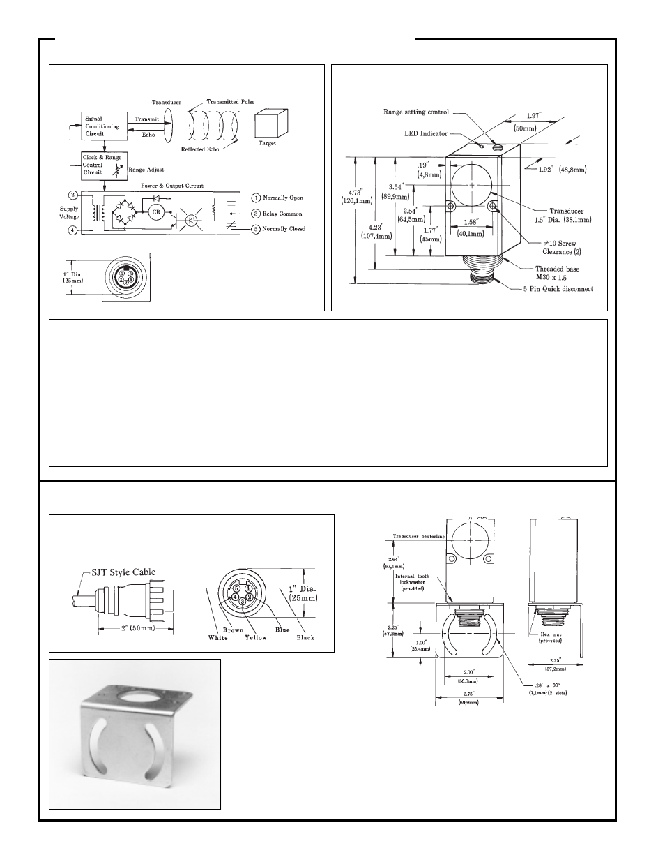 Ultra-beam, 925 series sensors, Accessories for 925 series ultra-beam sensors | Banner U-GAGE ULTRA-BEAM Series User Manual | Page 2 / 2