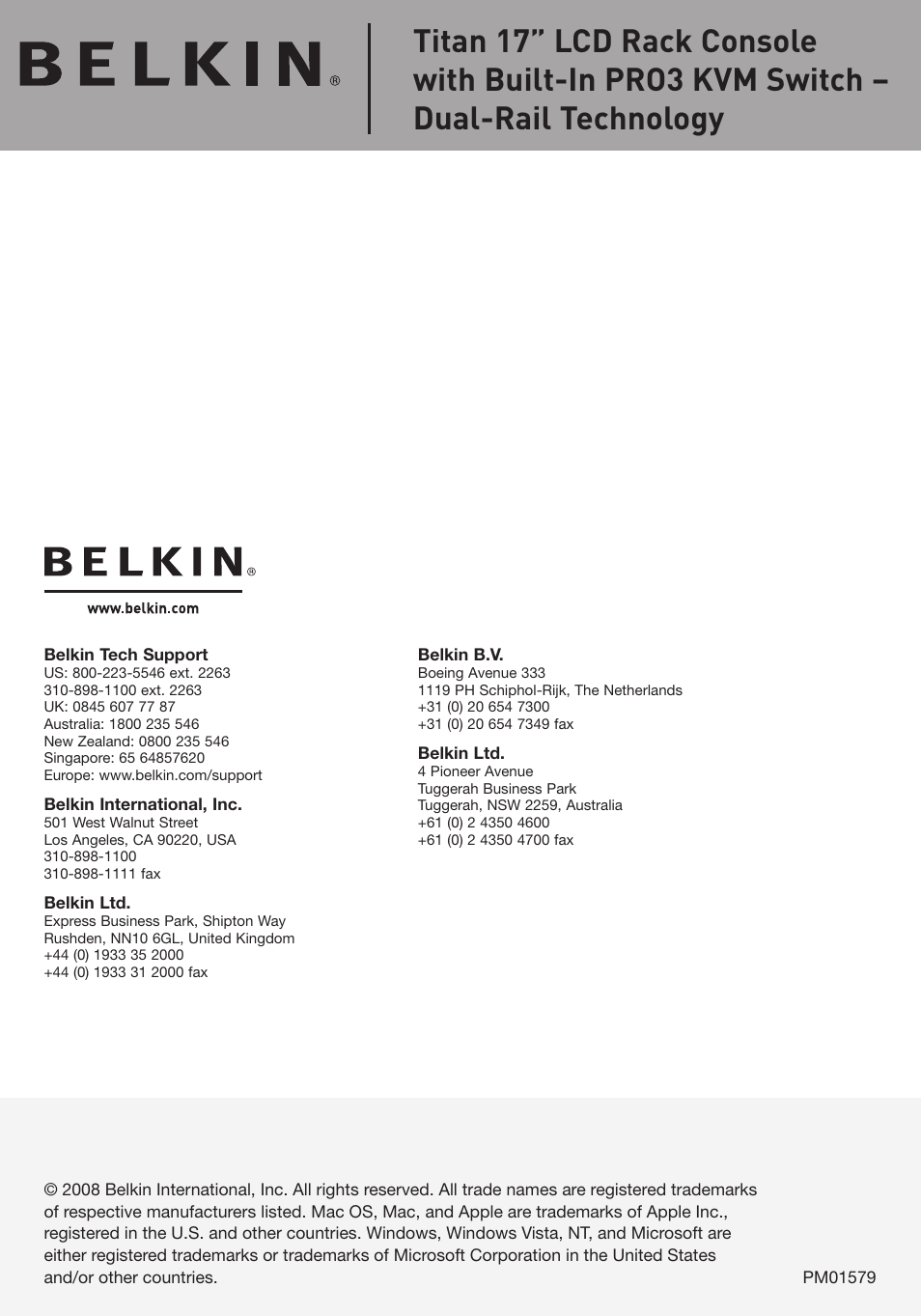 Belkin F1DC116C-US User Manual | Page 40 / 40
