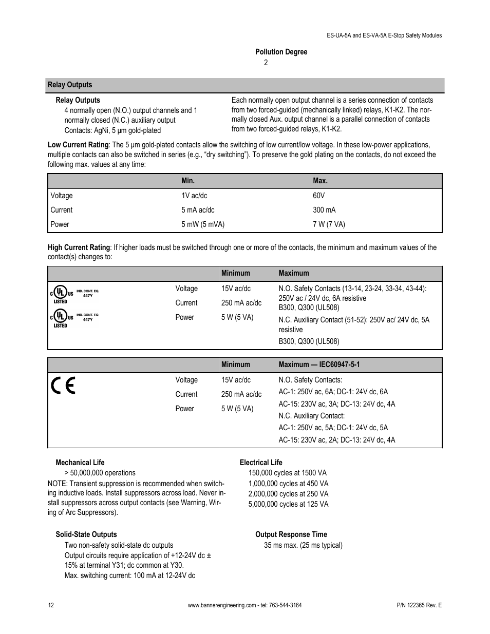 Banner ES-FA-6G Safety Module User Manual | Page 12 / 16