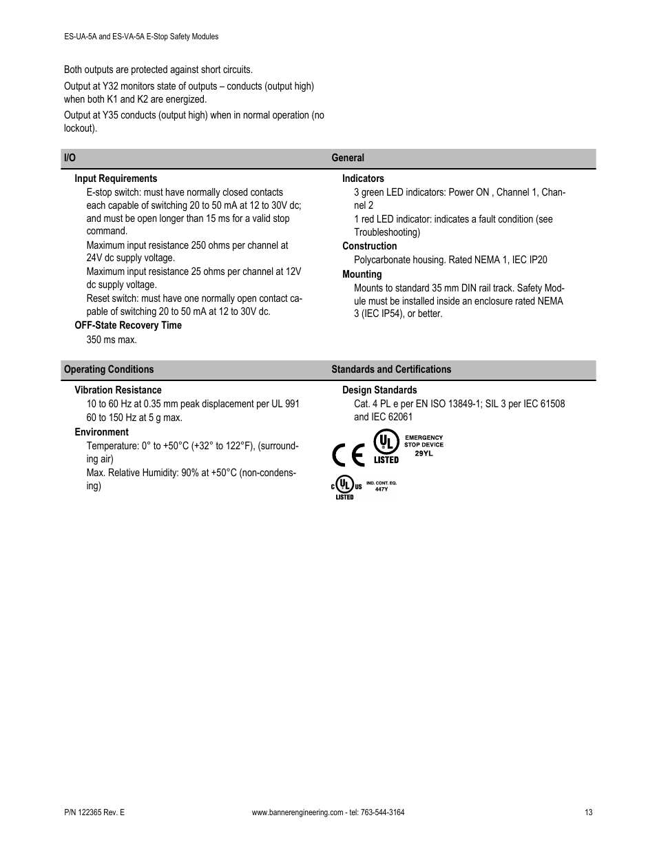 Banner ES-FA-6G Safety Module User Manual | Page 13 / 16