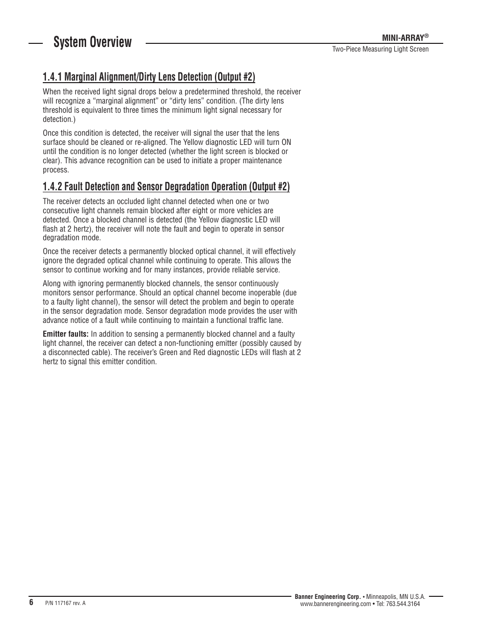 System overview | Banner A-GAGE MINI-ARRAY Series User Manual | Page 6 / 16