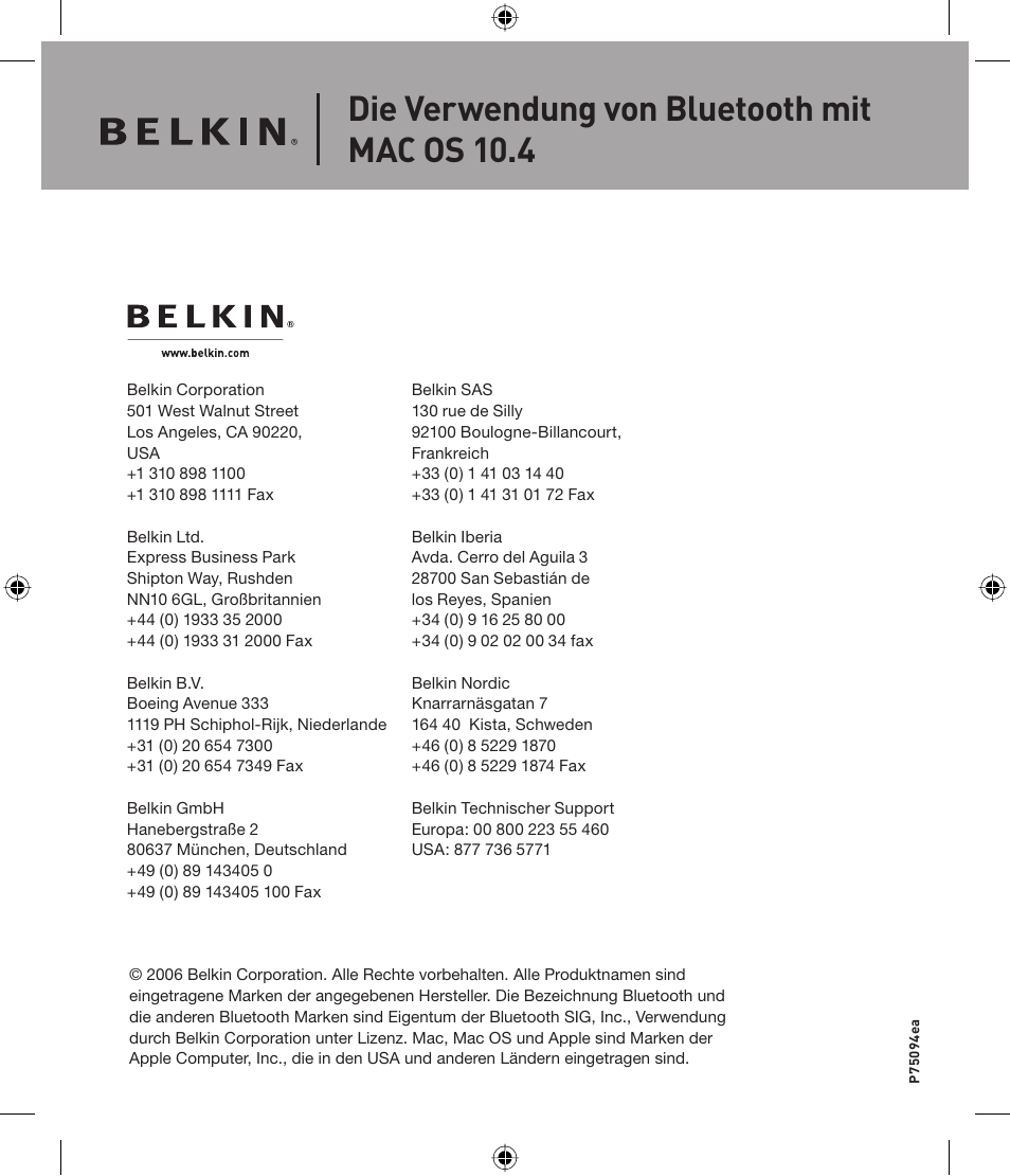 Belkin P75094EA User Manual | Page 24 / 48