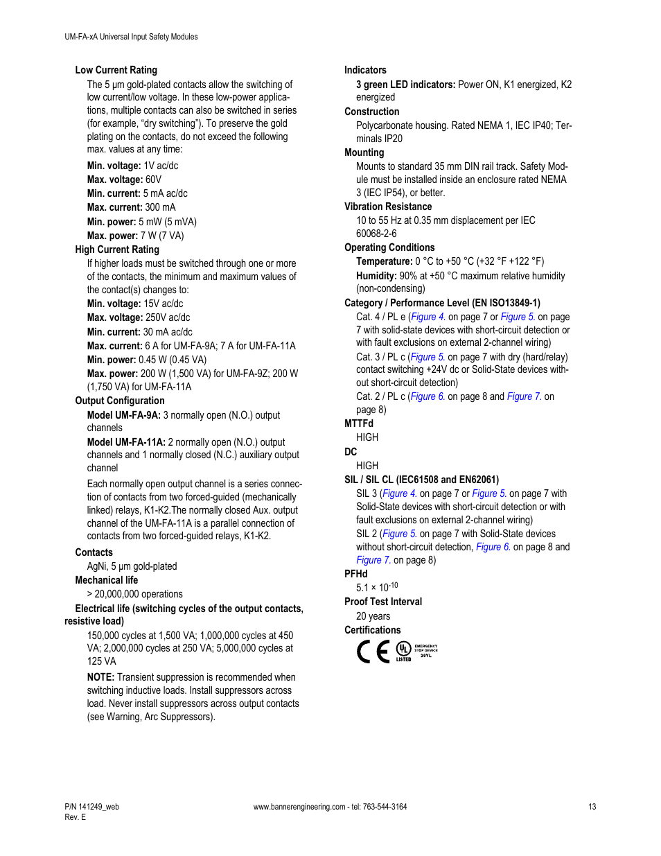 Banner Universal Input Safety Modules User Manual | Page 13 / 15