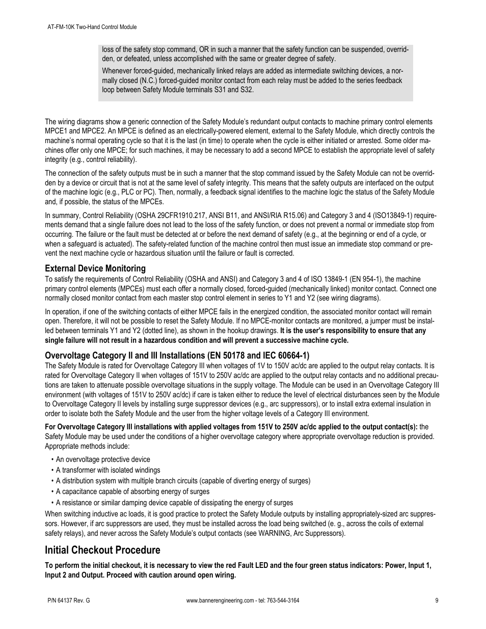 Initial checkout procedure | Banner DUO-TOUCH SG Two-Hand Control Safety Modules User Manual | Page 9 / 14