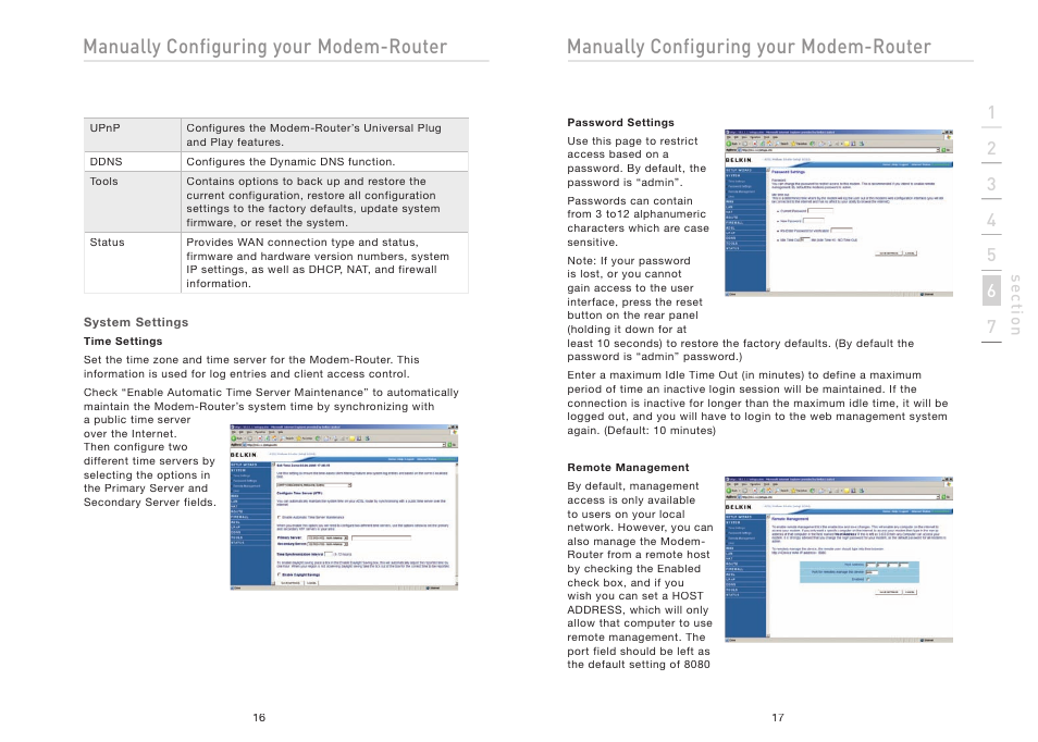 Manually configuring your modem-router | Belkin F5D5630AU User Manual | Page 10 / 28