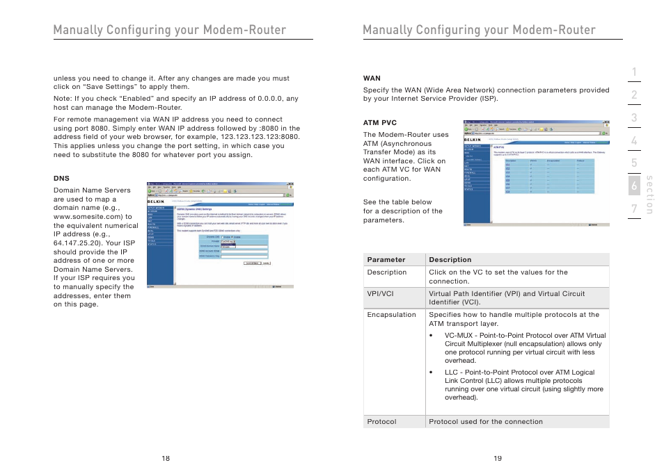 Manually configuring your modem-router | Belkin F5D5630AU User Manual | Page 11 / 28