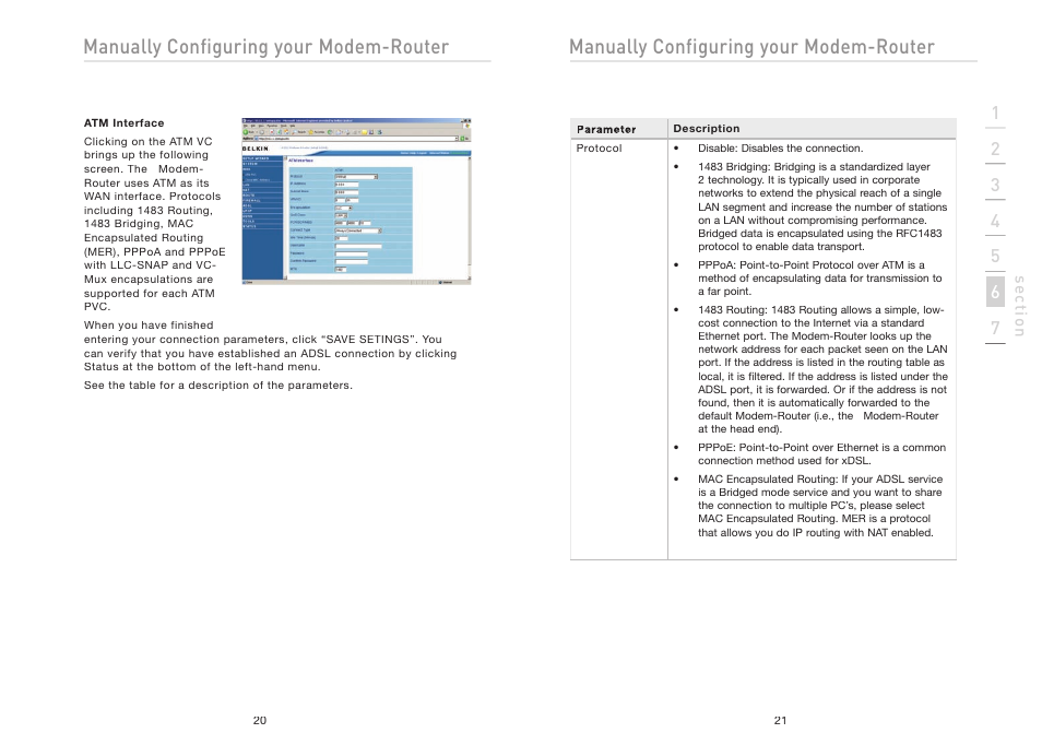 Manually configuring your modem-router | Belkin F5D5630AU User Manual | Page 12 / 28