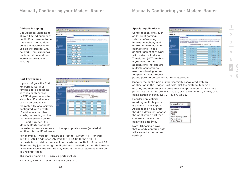 Manually configuring your modem-router | Belkin F5D5630AU User Manual | Page 15 / 28