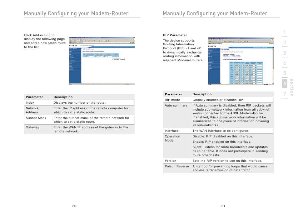 Manually configuring your modem-router | Belkin F5D5630AU User Manual | Page 17 / 28