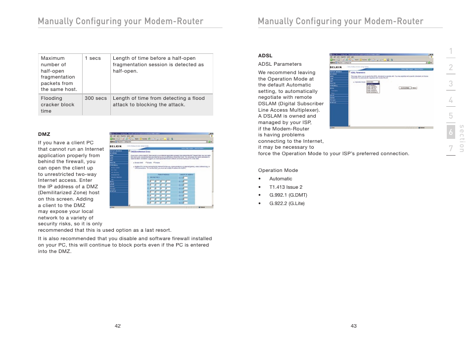 Manually configuring your modem-router | Belkin F5D5630AU User Manual | Page 23 / 28