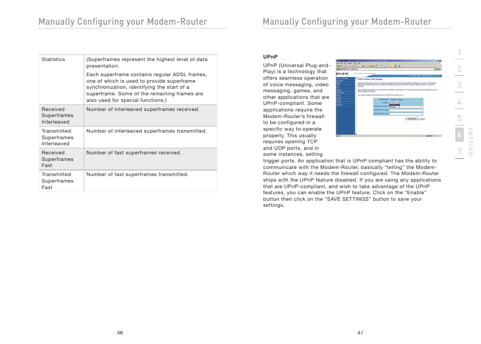 Manually configuring your modem-router | Belkin F5D5630AU User Manual | Page 25 / 28