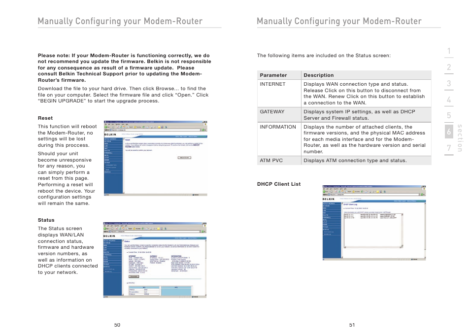Manually configuring your modem-router | Belkin F5D5630AU User Manual | Page 27 / 28