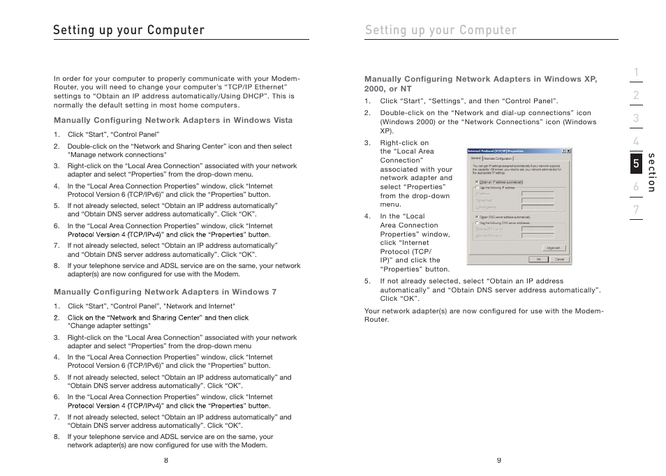 Setting up your computer | Belkin F5D5630AU User Manual | Page 6 / 28
