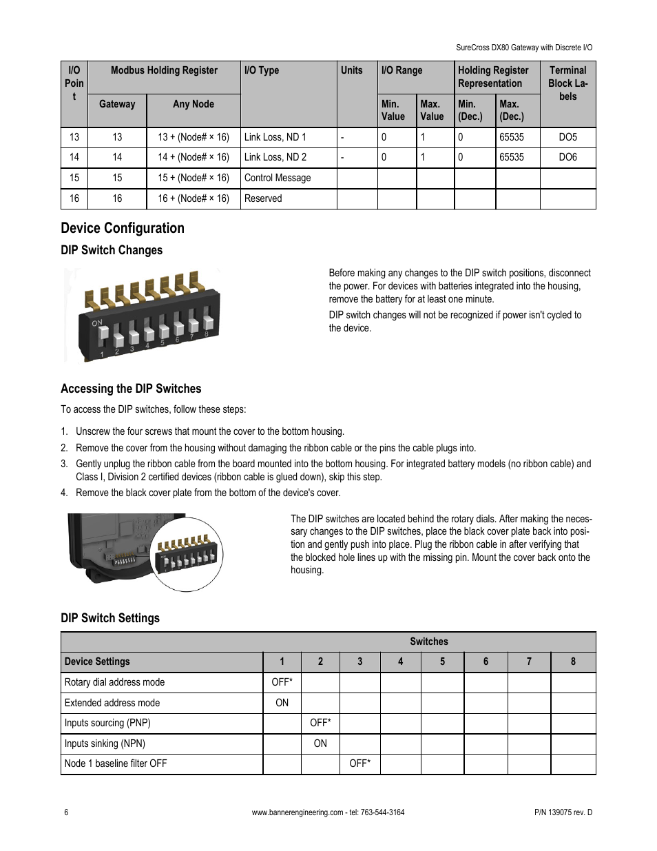 Device configuration | Banner SureCross DX80 Wireless Networks User Manual | Page 6 / 11