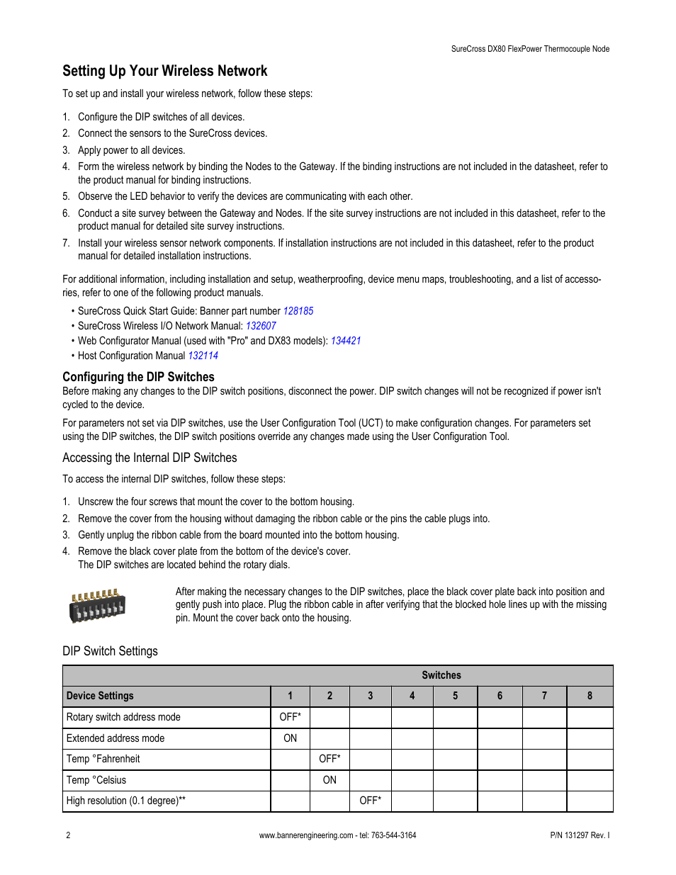 Setting up your wireless network | Banner SureCross DX80 Wireless Networks User Manual | Page 2 / 9