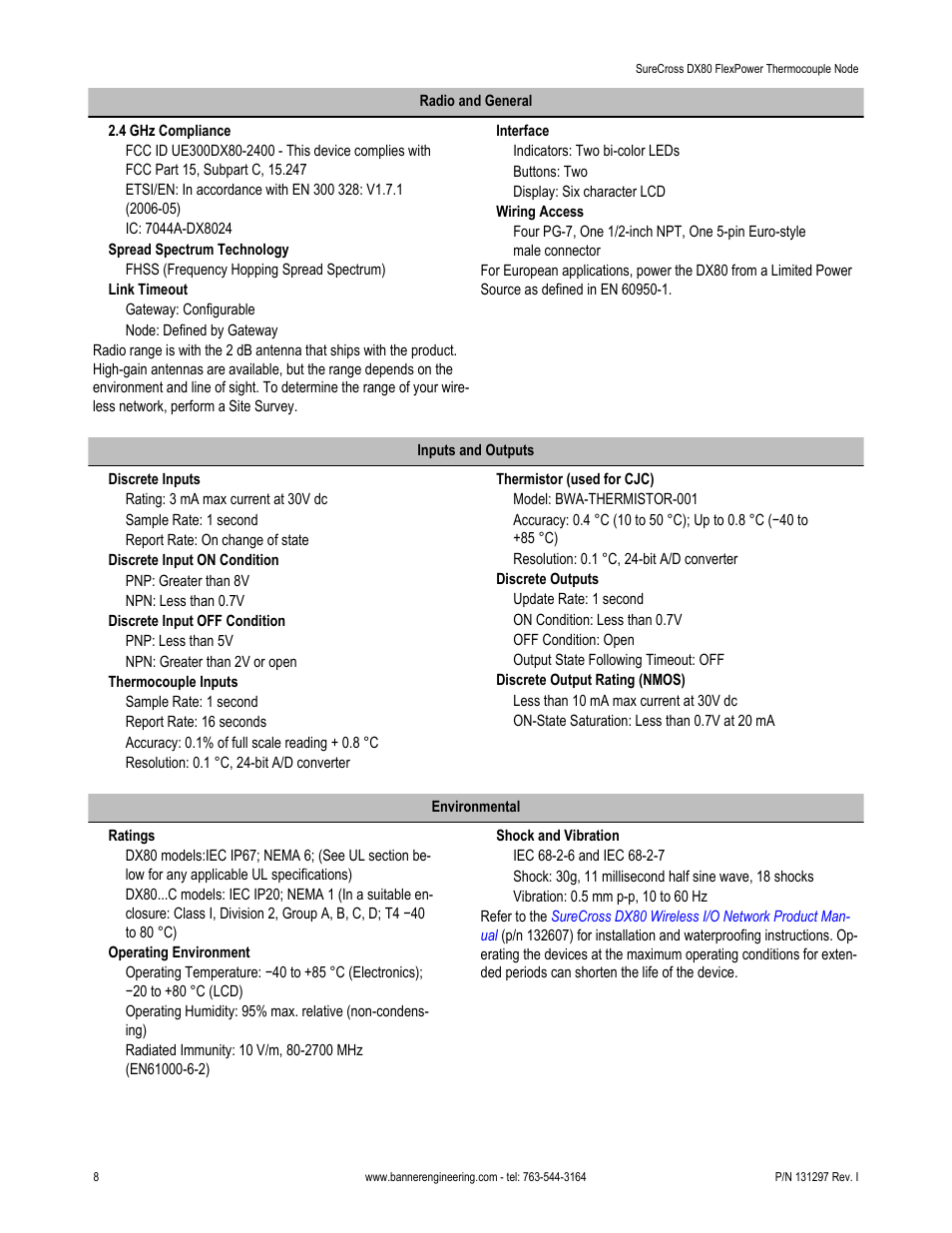 Banner SureCross DX80 Wireless Networks User Manual | Page 8 / 9