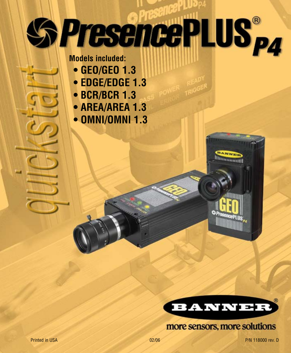 Banner PresencePLUS BCR 1.3 Series User Manual | 16 pages