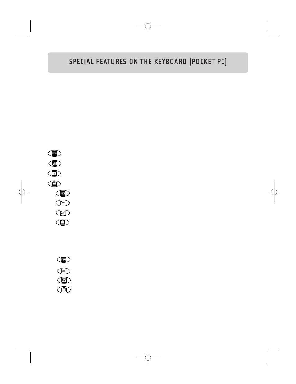 Special features on the keyboard (pocket pc) | Belkin F8U1500 User Manual | Page 14 / 23