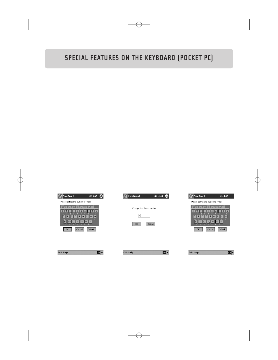 Special features on the keyboard (pocket pc) | Belkin F8U1500 User Manual | Page 17 / 23