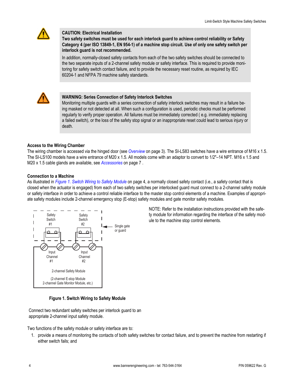 Banner Compact Plastic Style Safety Interlock Switches User Manual | Page 4 / 8