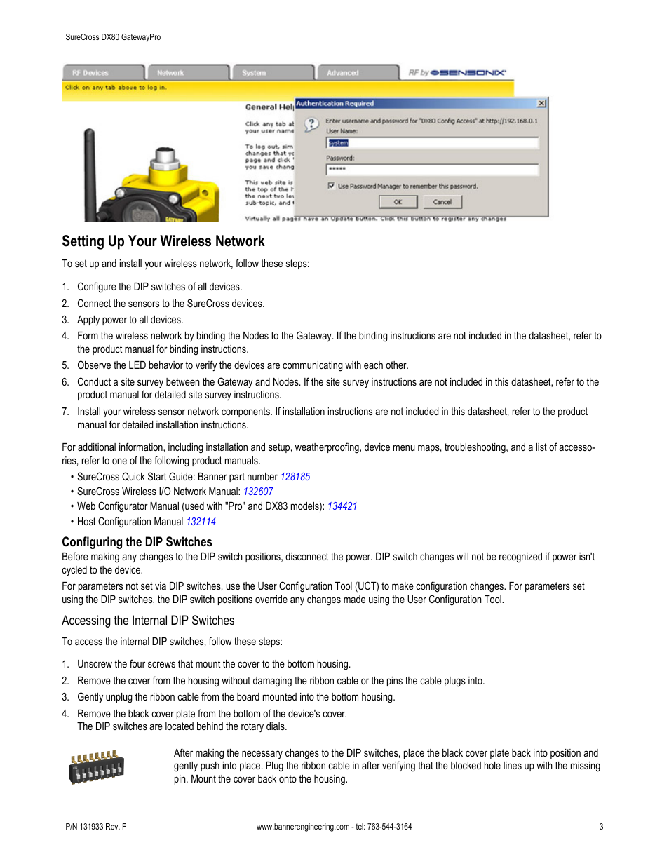 Setting up your wireless network | Banner SureCross DX80 Wireless Networks User Manual | Page 3 / 7