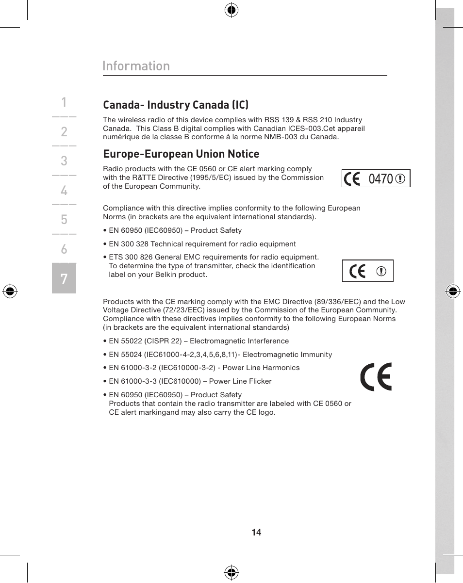 Information | Belkin WIRELESS P74775 User Manual | Page 18 / 68