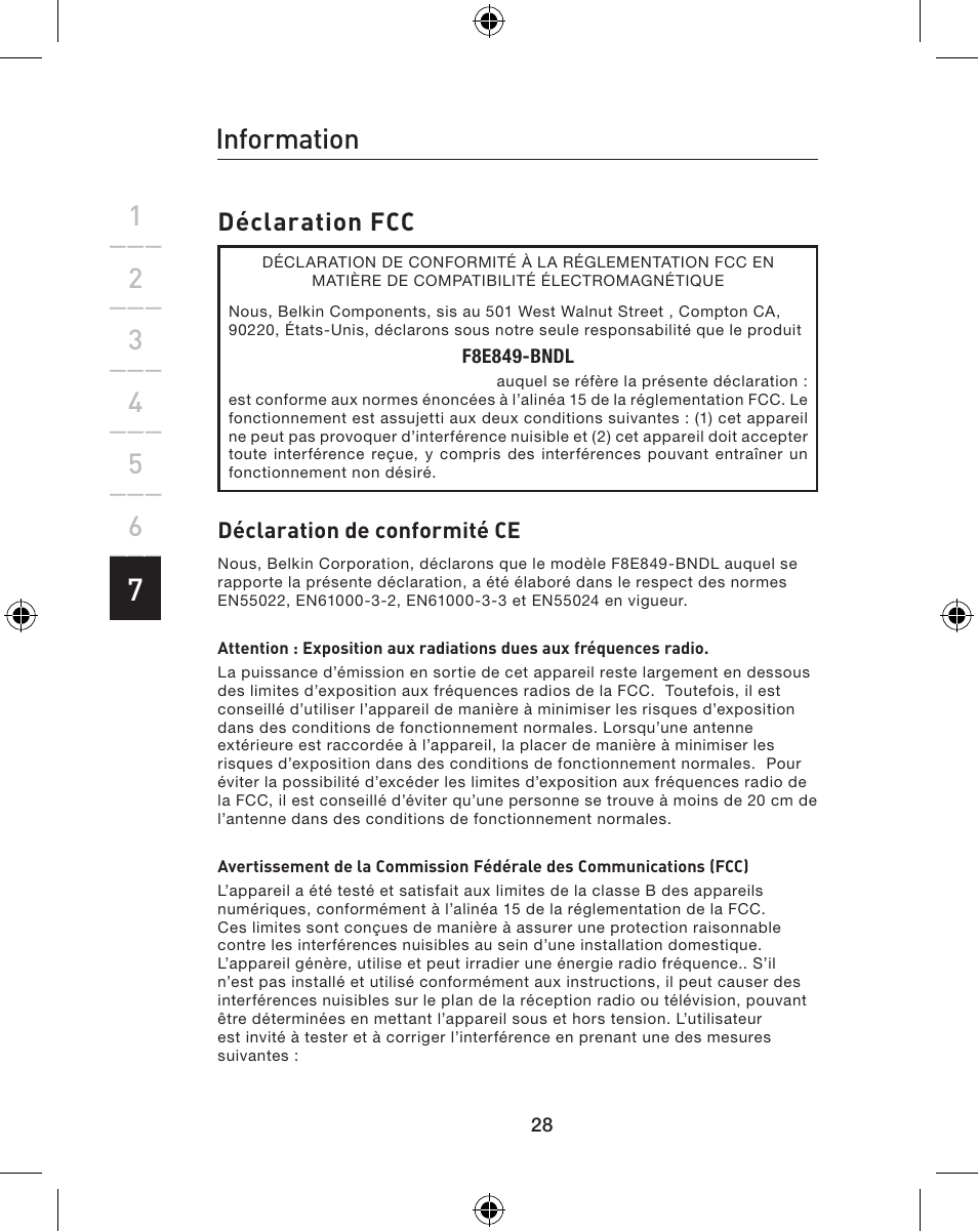 Information | Belkin WIRELESS P74775 User Manual | Page 32 / 68