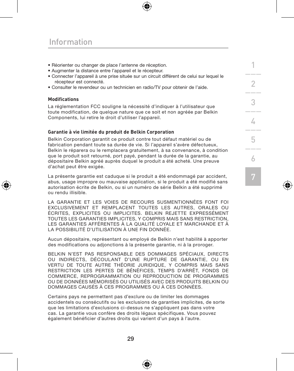 Information | Belkin WIRELESS P74775 User Manual | Page 33 / 68