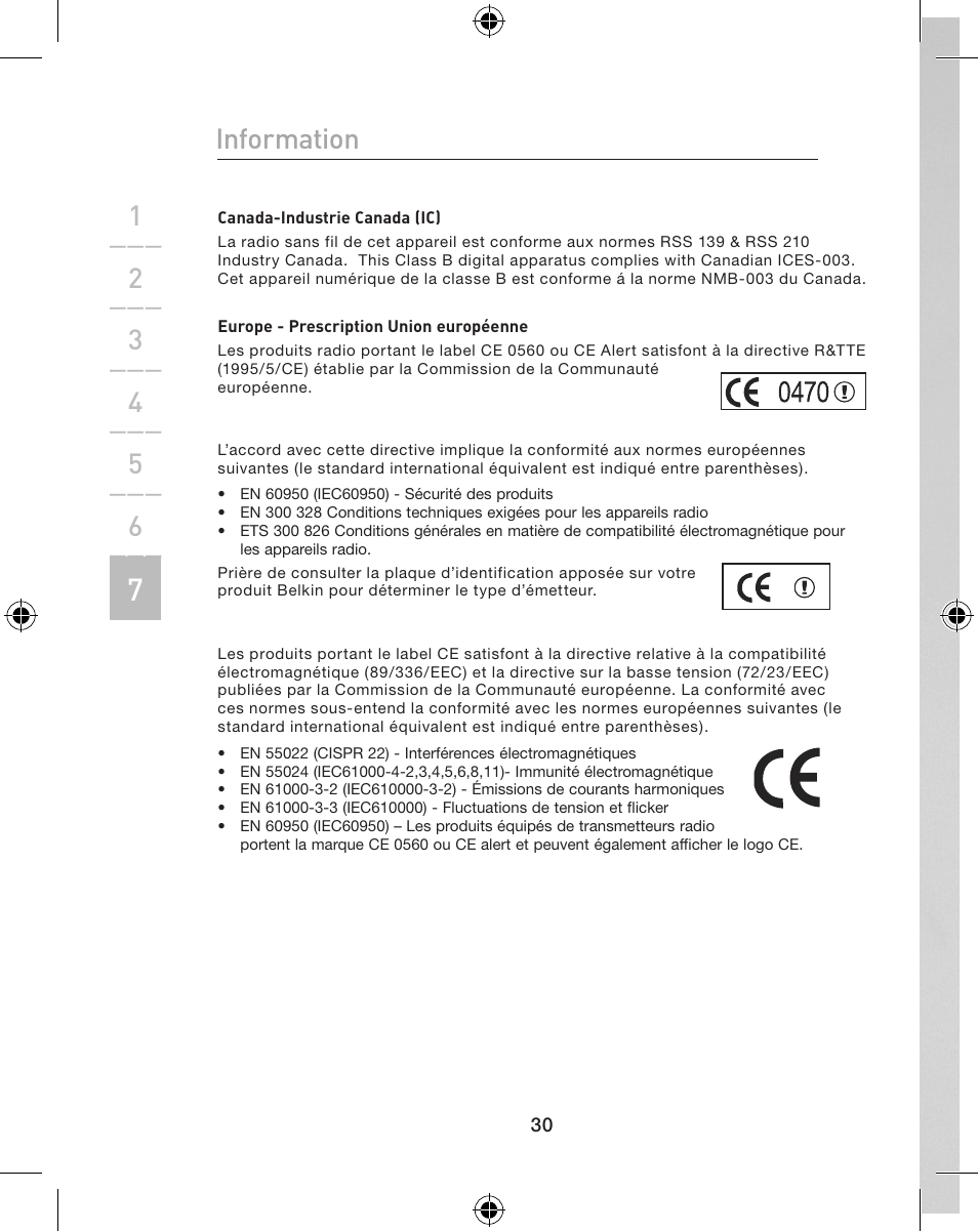 Information | Belkin WIRELESS P74775 User Manual | Page 34 / 68