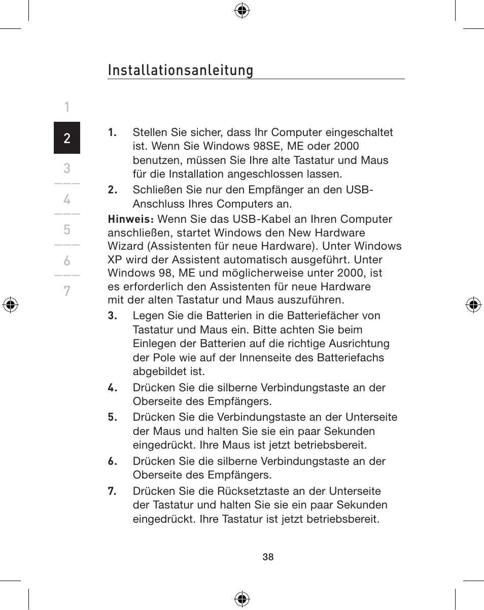 Installationsanleitung | Belkin WIRELESS P74775 User Manual | Page 42 / 68