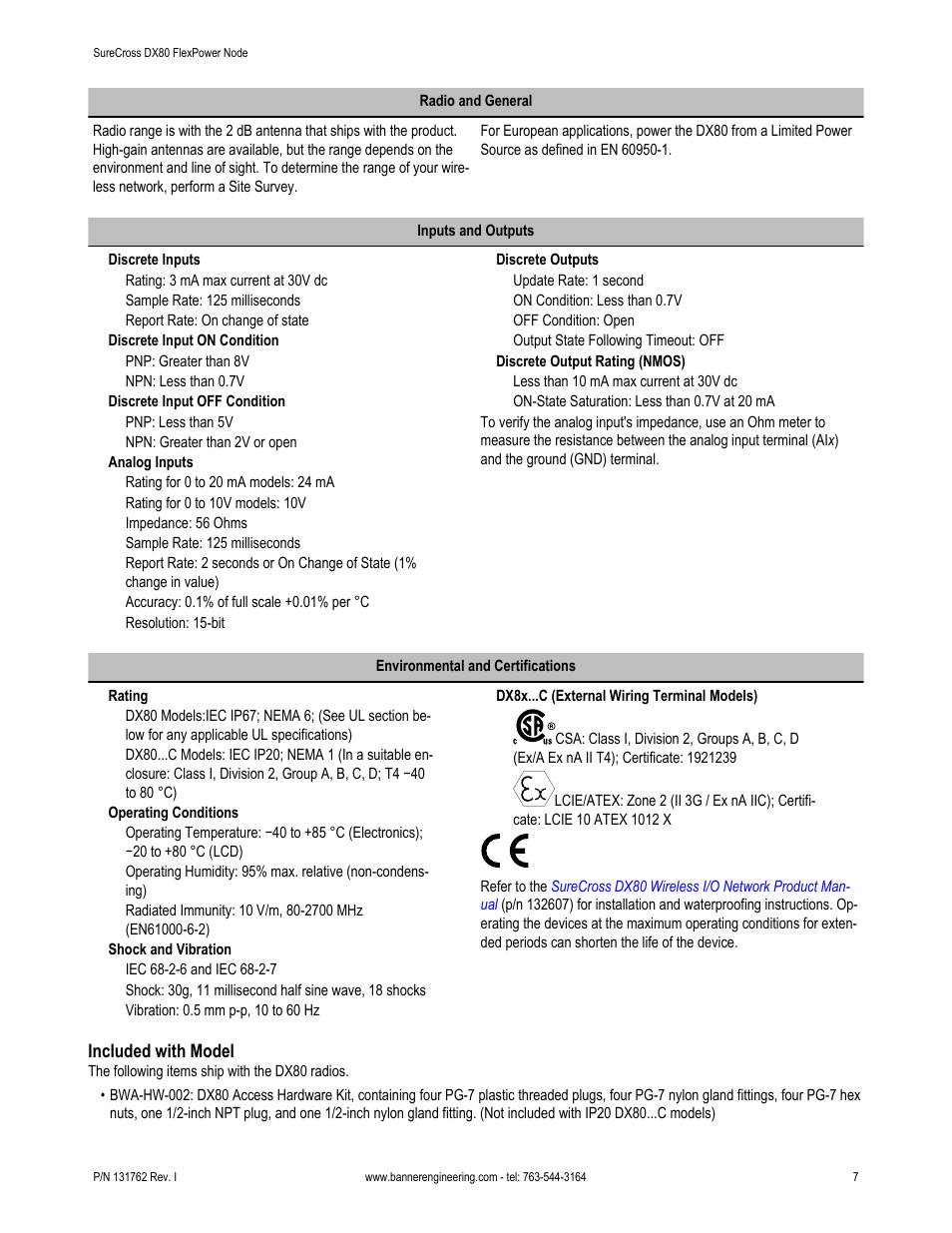 Banner SureCross DX80 Wireless Networks User Manual | Page 7 / 8