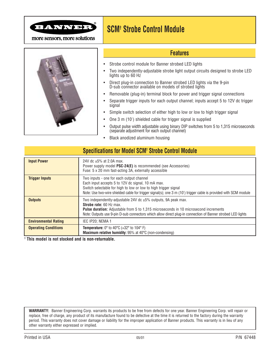 Banner PresencePLUS Interface Modules User Manual | 4 pages