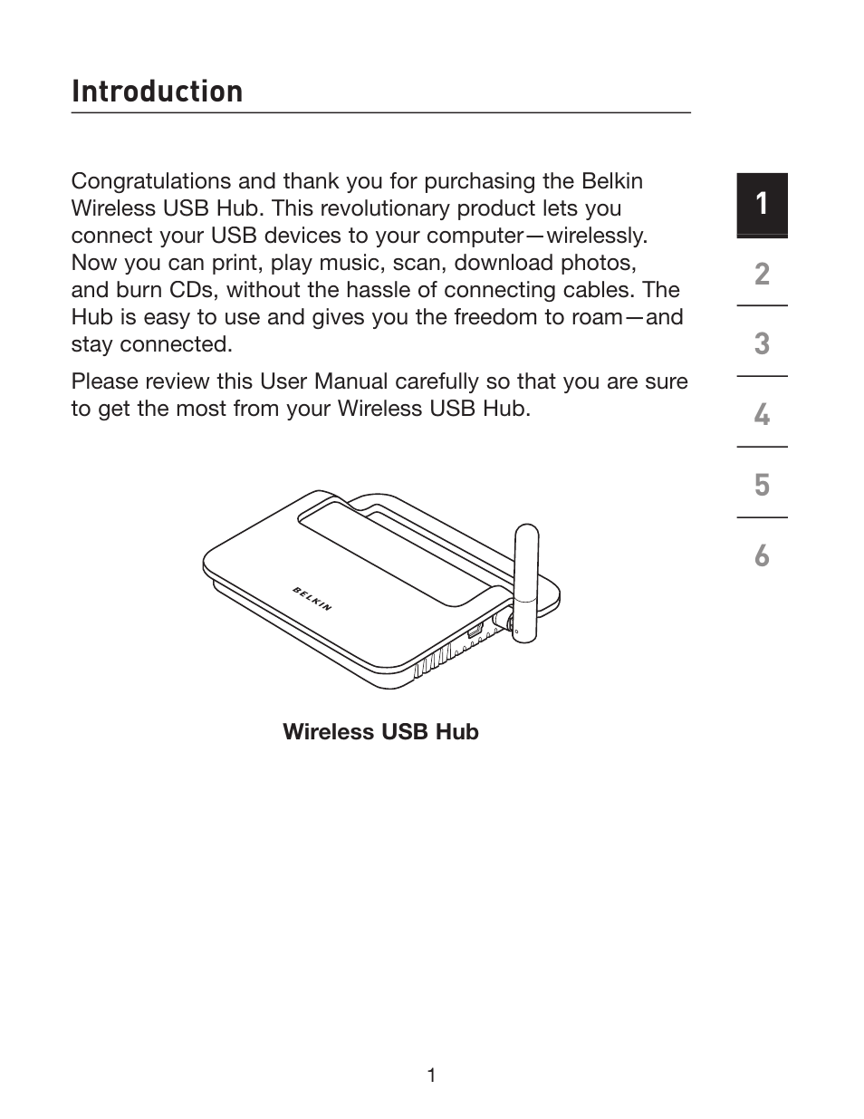 Belkin Wireless USB Hub F5U303 User Manual | Page 6 / 28