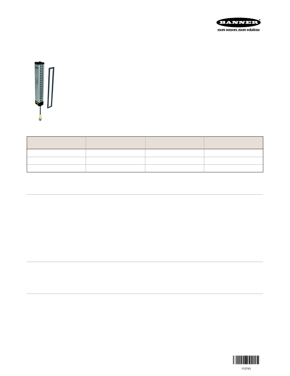 Banner LX Series User Manual | 2 pages
