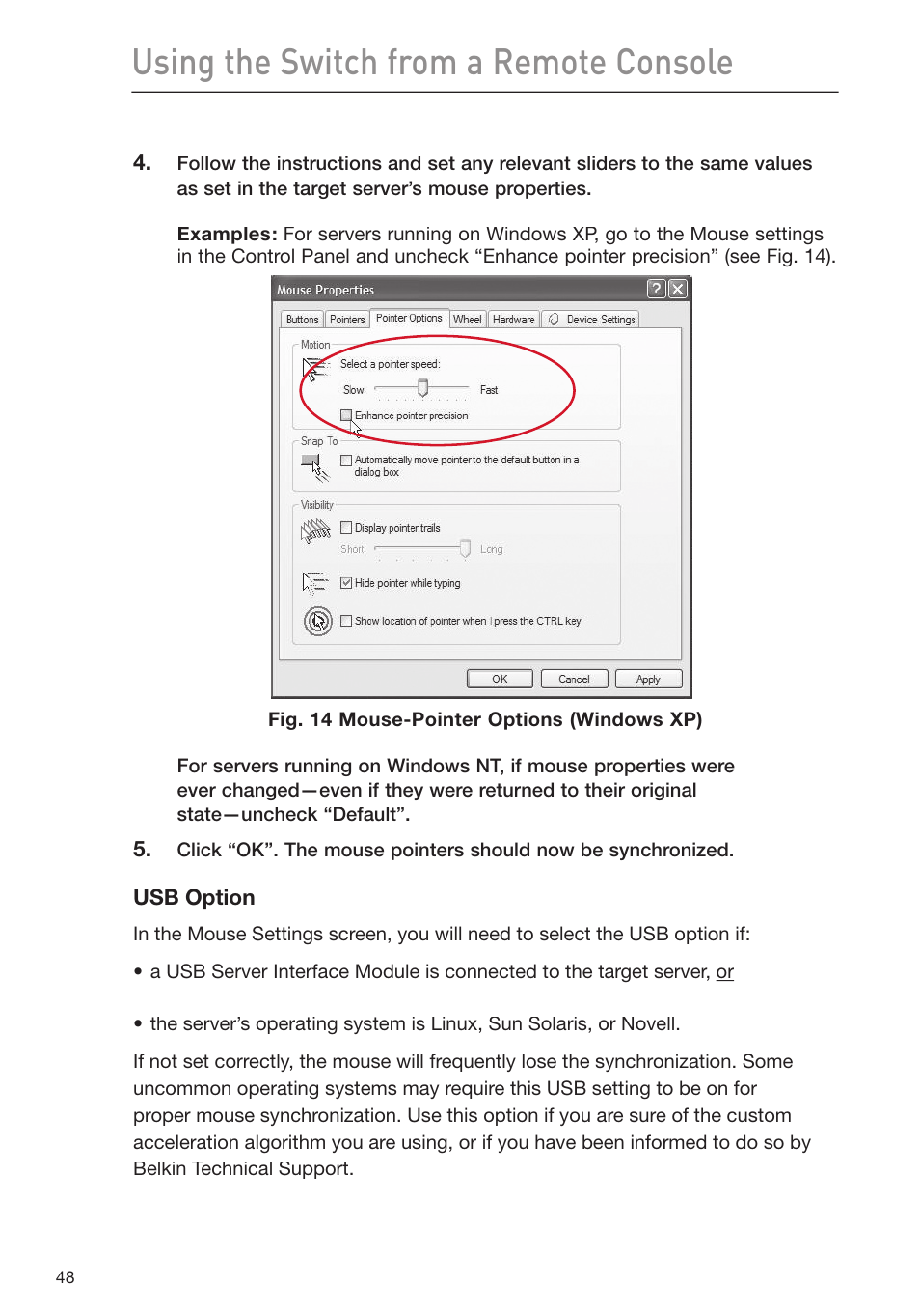 Using the switch from a remote console | Belkin F1DP116Gea User Manual | Page 52 / 84