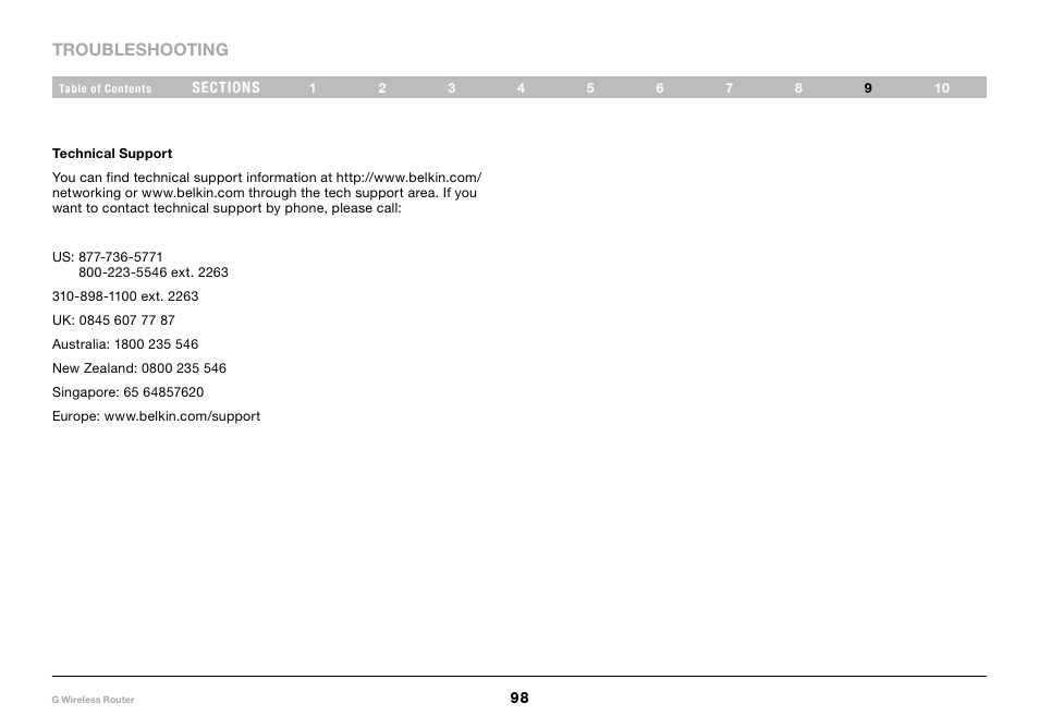 Belkin PM01110-A User Manual | Page 100 / 105