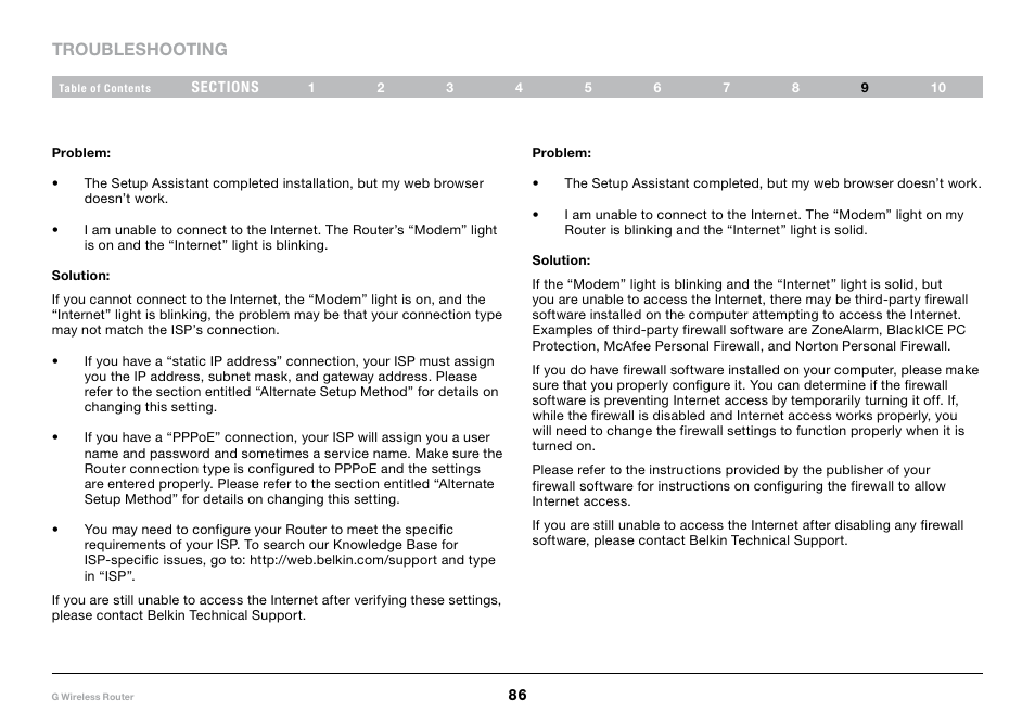 Belkin PM01110-A User Manual | Page 88 / 105