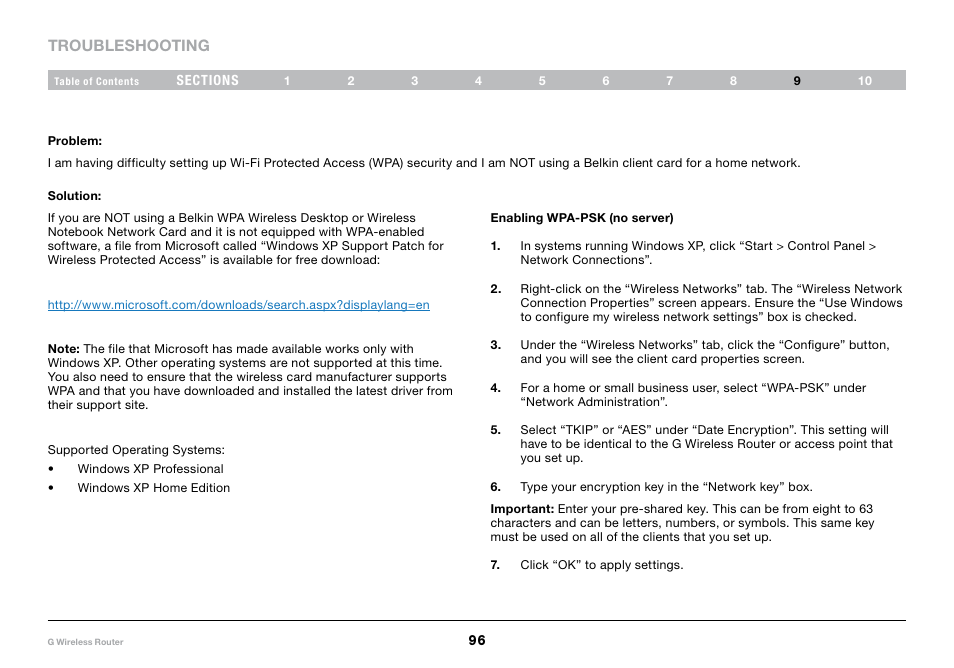 Belkin PM01110-A User Manual | Page 98 / 105